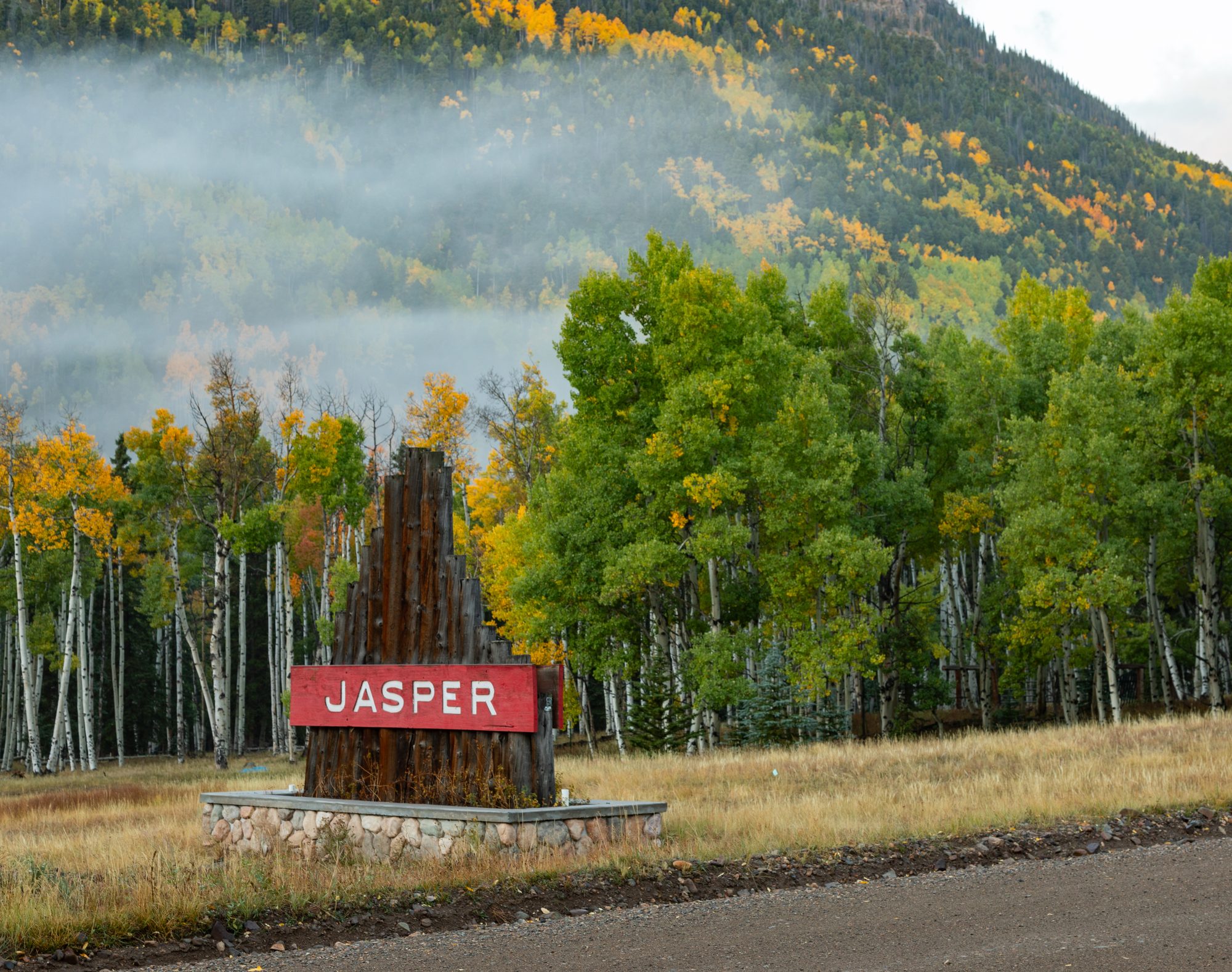Jasper Colorado sign fog