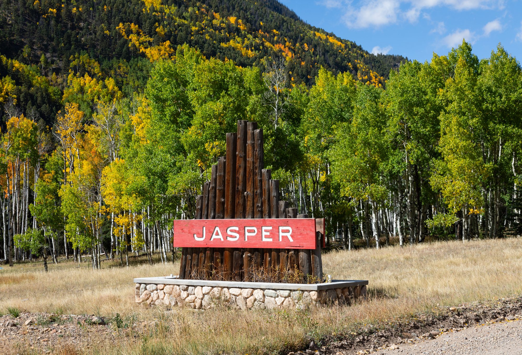 Jasper Colorado sign fall color