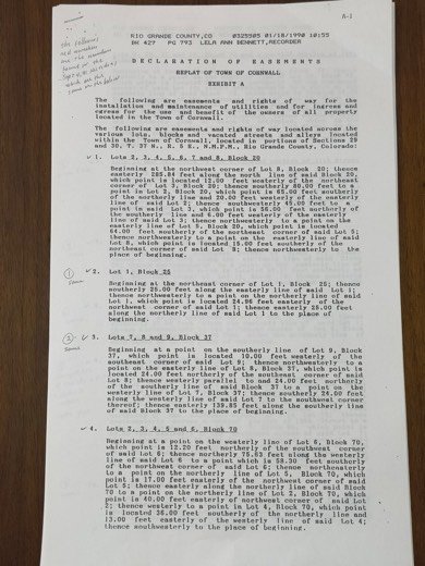 Easement document