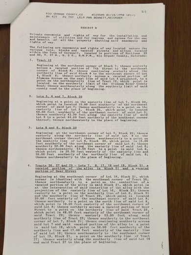 Easement document