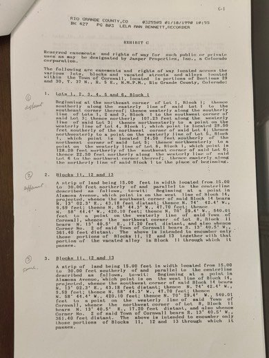 Easement document