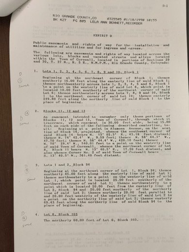 Easement document