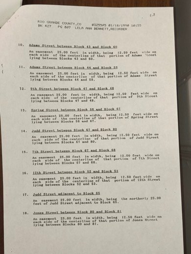Easement document
