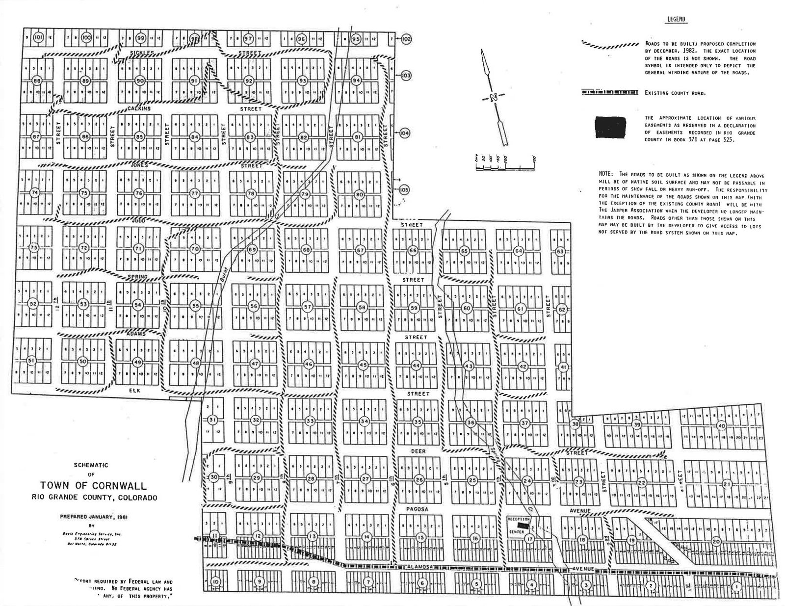 Property reference map of the Jasper area